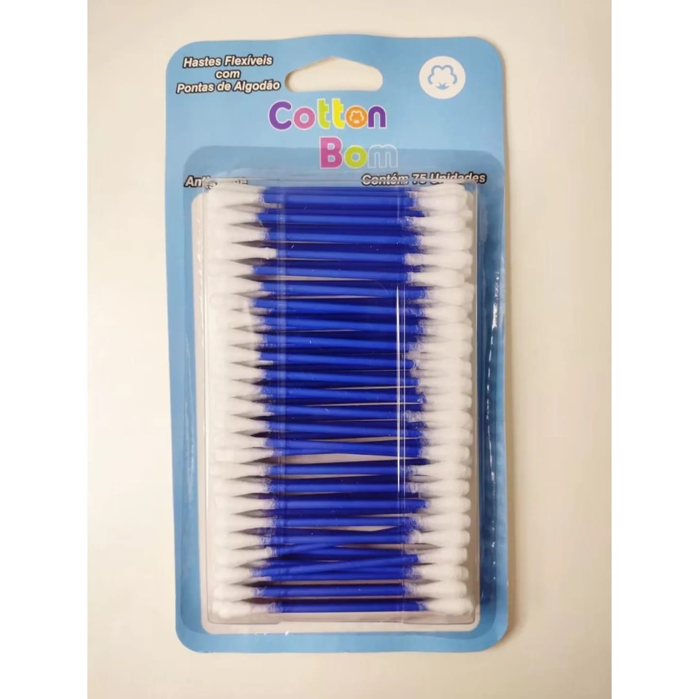 Hastes Flexíveis Cotton Bom com 75 Unidades