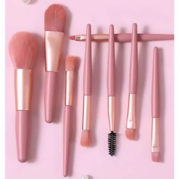 Conjunto de 8 Mini Pincéis para Maquiagem