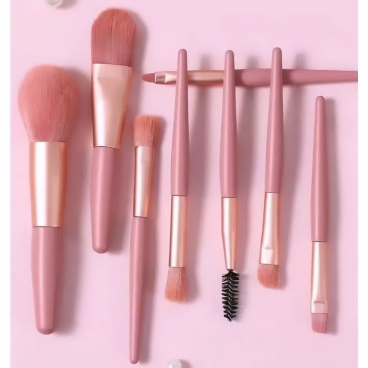 Conjunto de 8 Mini Pincéis para Maquiagem